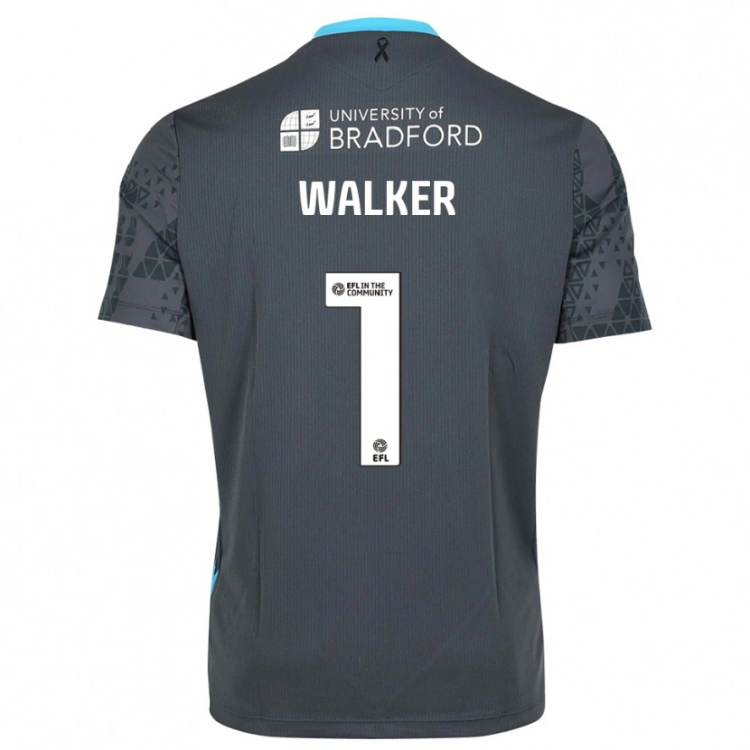 Danxen Criança Sam Walker #1 Cinza Preto Camisola Guarda-Redes 2025/26 Camisa