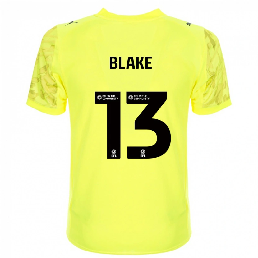 Danxen Criança Billy Blake #13 Preto Amarelo Camisola Guarda-Redes 2025/26 Camisa