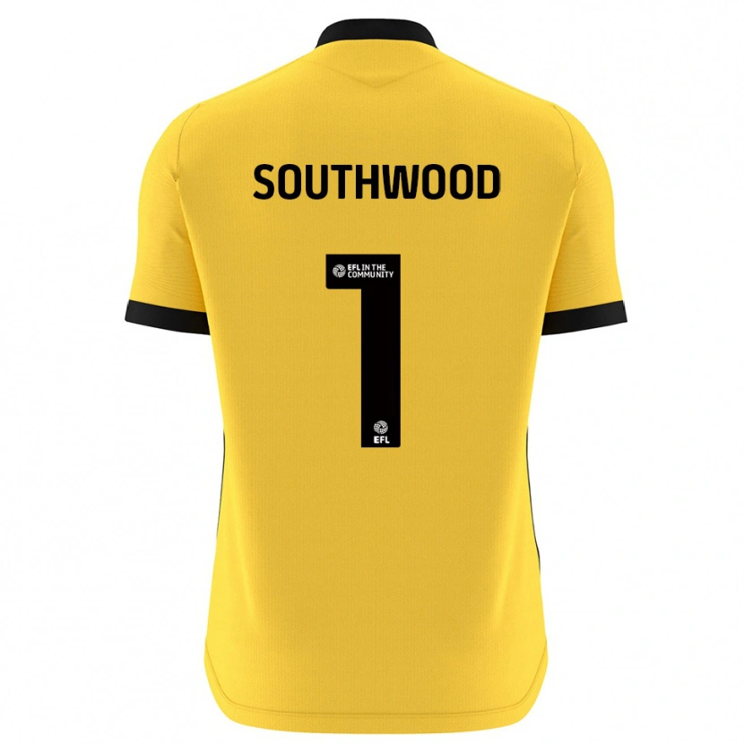 Danxen Criança Luke Southwood #1 Preto Amarelo Camisola Guarda-Redes 2025/26 Camisa