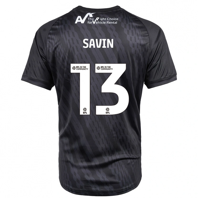Danxen Criança Toby Savin #13 Preto Branco Camisola Guarda-Redes 2025/26 Camisa