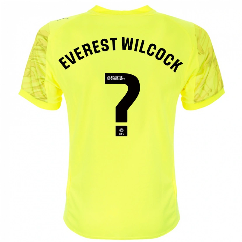 Danxen Criança Tom Everest Wilcock #0 Preto Amarelo Camisola Guarda-Redes 2025/26 Camisa