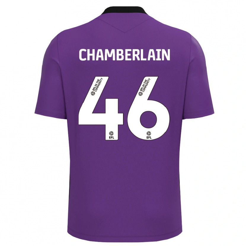Danxen Criança Harrison Chamberlain #46 Branco Roxo Camisola Guarda-Redes 2025/26 Camisa