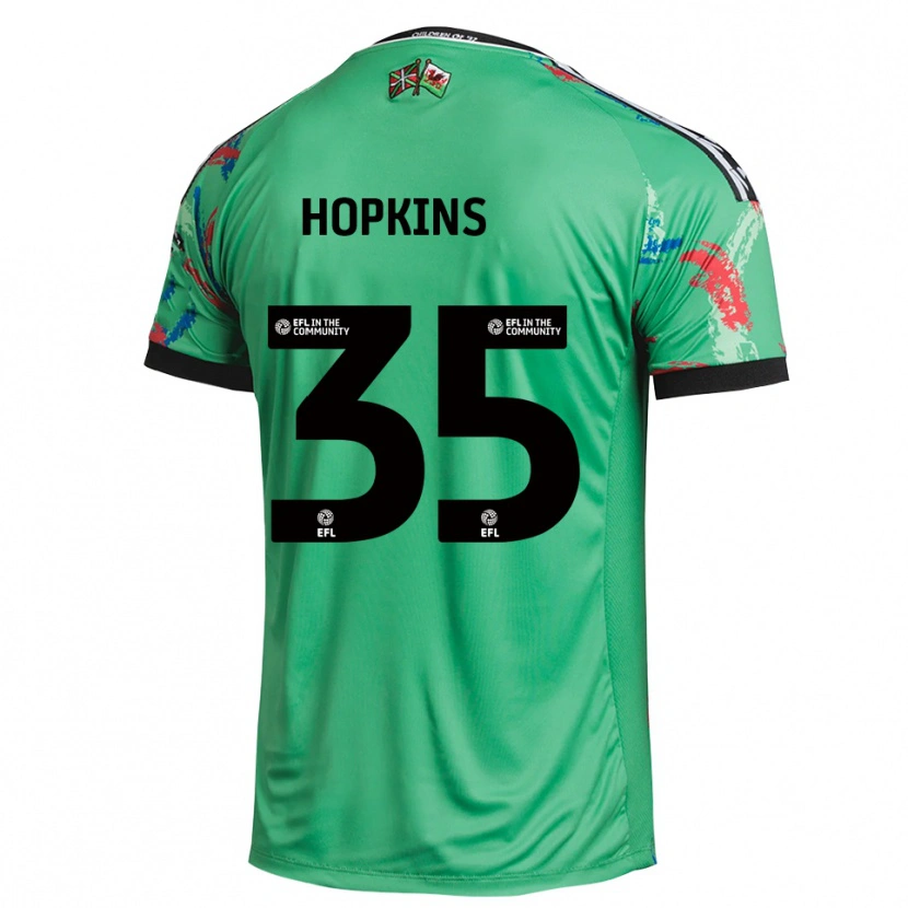 Danxen Criança Bailey Hopkins #35 Vermelho Verde Camisola Guarda-Redes 2025/26 Camisa
