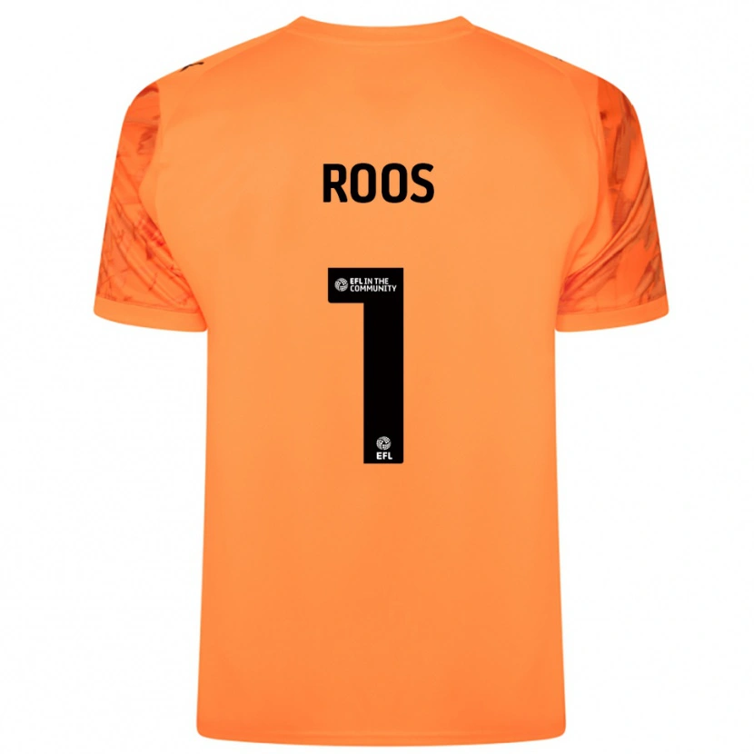 Danxen Criança Kelle Roos #1 Preto Laranja Camisola Guarda-Redes 2025/26 Camisa