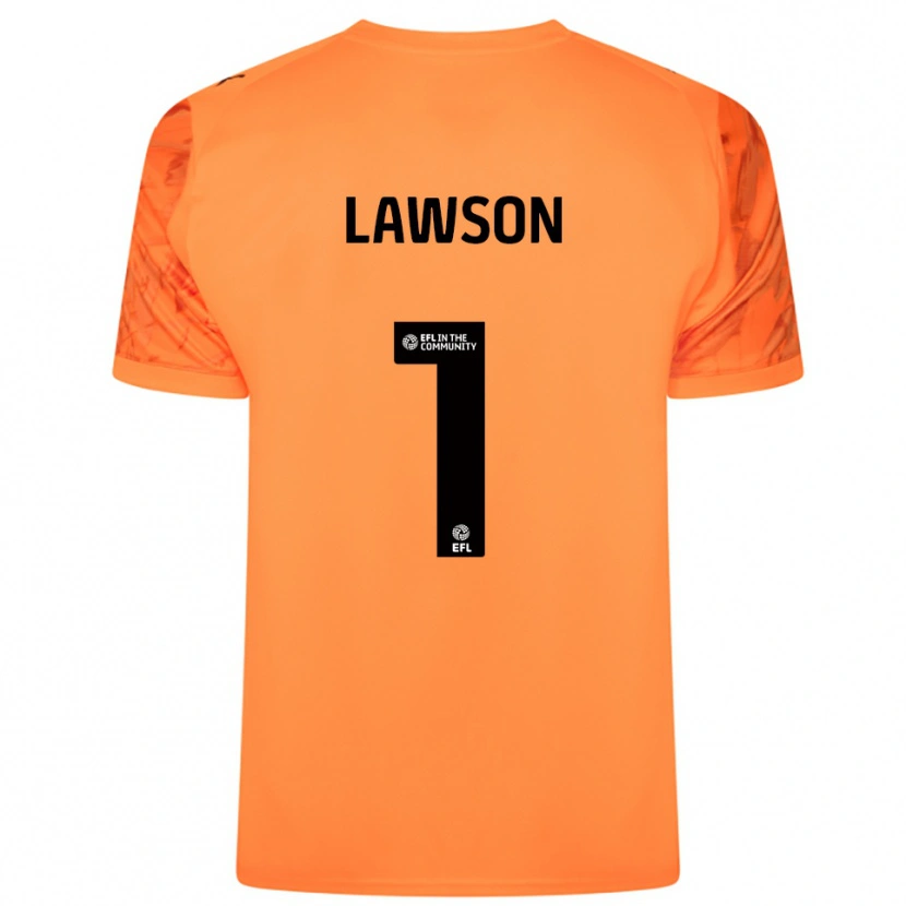 Danxen Criança Harvey Lawson #1 Preto Laranja Camisola Guarda-Redes 2025/26 Camisa