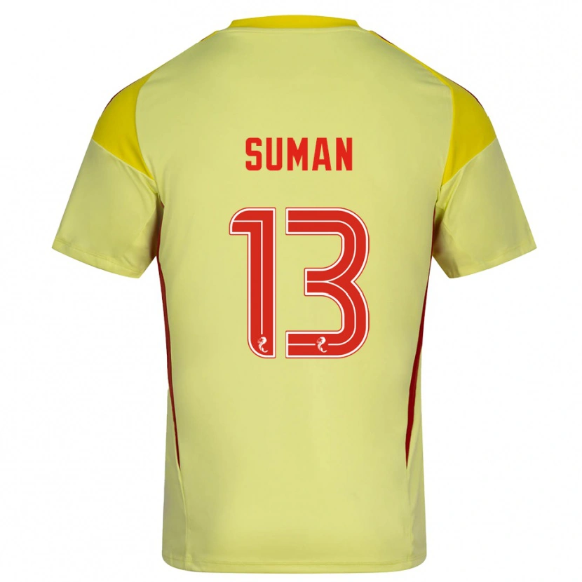 Danxen Criança Nick Suman #13 Vermelho Amarelo Camisola Guarda-Redes 2025/26 Camisa