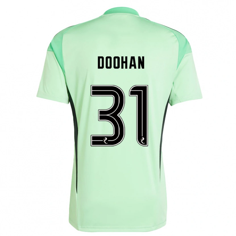 Danxen Criança Ross Doohan #31 Preto Verde Claro Camisola Guarda-Redes 2025/26 Camisa