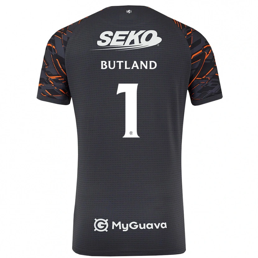 Danxen Criança Jack Butland #1 Cinza Escuro Camisola Guarda-Redes 2025/26 Camisa