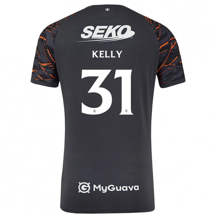 Danxen Criança Liam Kelly #31 Cinza Escuro Camisola Guarda-Redes 2025/26 Camisa