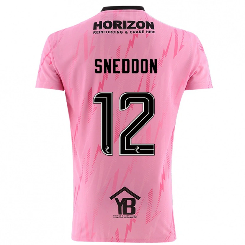Danxen Criança Jamie Sneddon #12 Preto Rosa Camisola Guarda-Redes 2025/26 Camisa