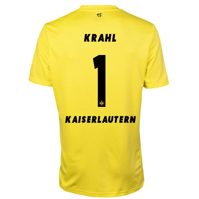 Danxen Criança Julian Krahl #1 Amarelo Preto Camisola Guarda-Redes 2025/26 Camisa
