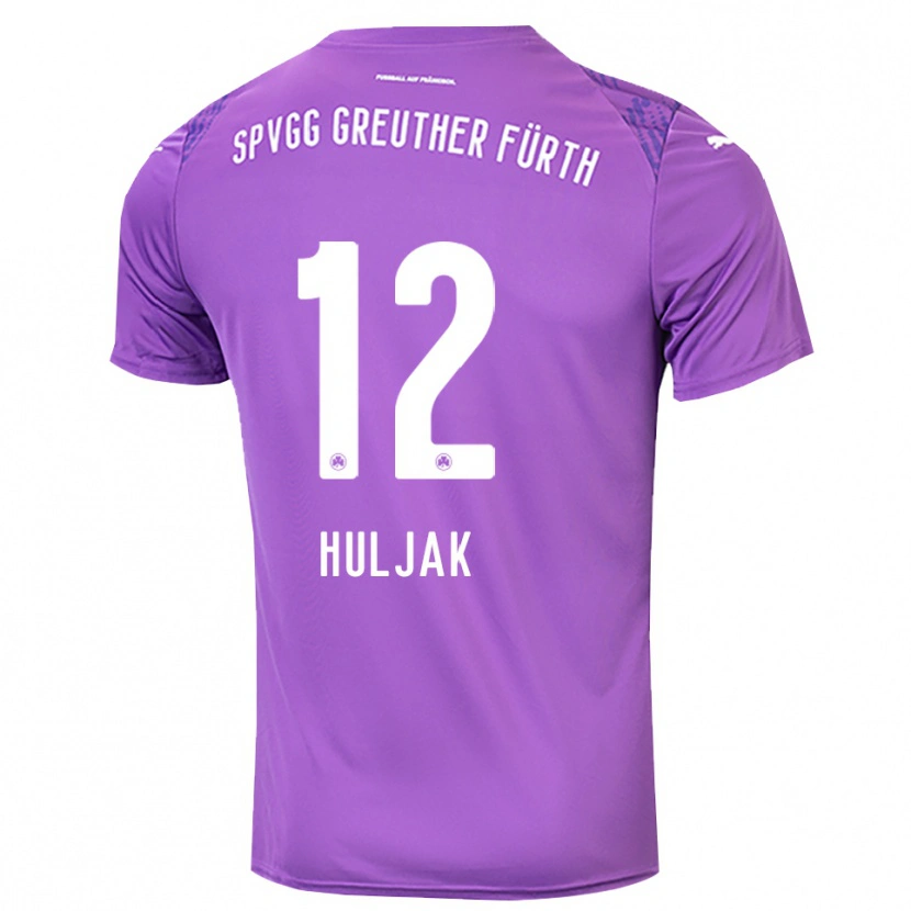 Danxen Criança Dominik Huljak #12 Roxo Branco Camisola Guarda-Redes 2025/26 Camisa