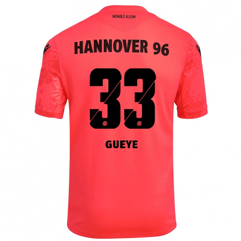 Danxen Criança Abdoulaye Gueye #33 Vermelho Preto Camisola Guarda-Redes 2025/26 Camisa