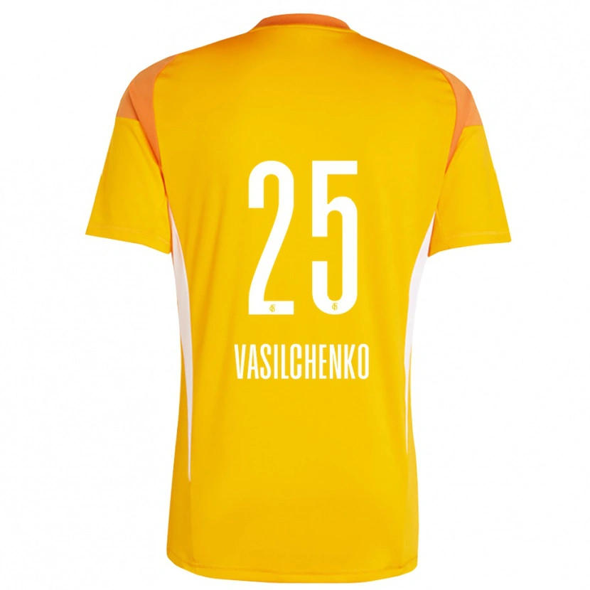 Danxen Criança Leonard Vasilchenko #25 Amarelo Laranja Camisola Guarda-Redes 2025/26 Camisa
