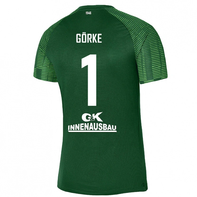 Danxen Criança Arthur Görke #1 Verde Escuro Preto Camisola Guarda-Redes 2025/26 Camisa