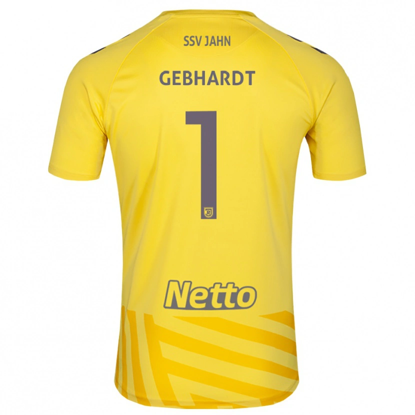 Danxen Criança Felix Gebhardt #1 Amarelo Cinza Camisola Guarda-Redes 2025/26 Camisa