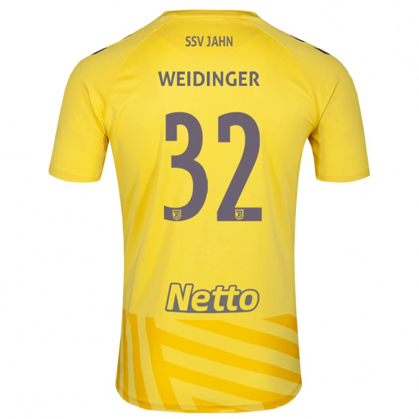 Danxen Criança Alexander Weidinger #32 Amarelo Cinza Camisola Guarda-Redes 2025/26 Camisa