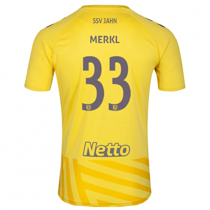 Danxen Criança Maurice Merkl #33 Amarelo Cinza Camisola Guarda-Redes 2025/26 Camisa