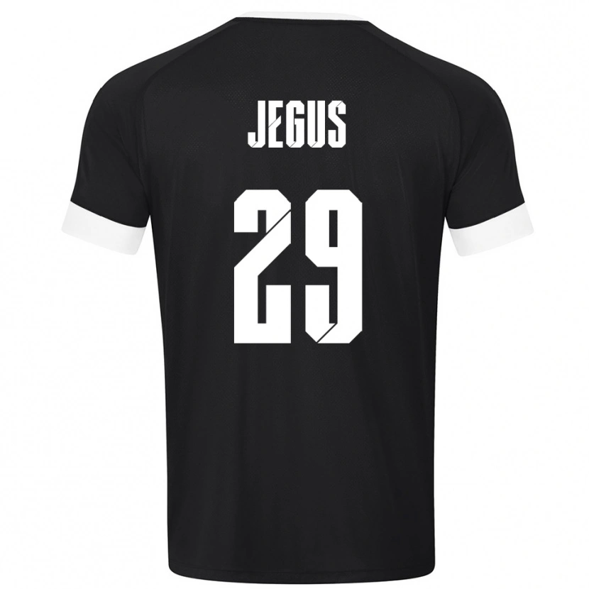 Danxen Criança Leonard Jegus #29 Preto Branco Camisola Guarda-Redes 2025/26 Camisa