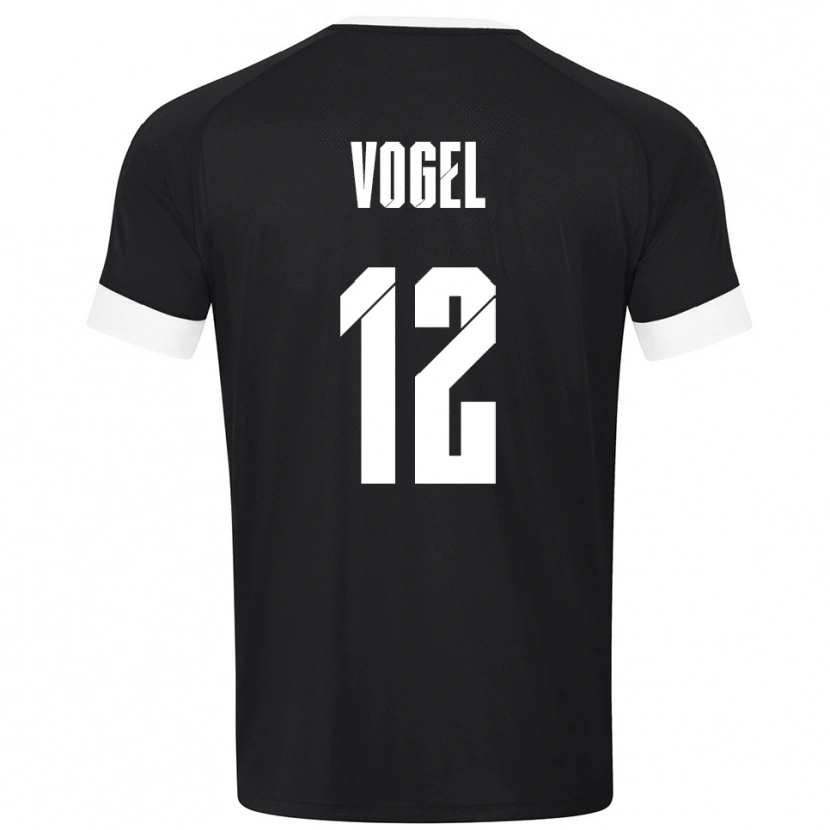 Danxen Criança Colin Vogel #12 Preto Branco Camisola Guarda-Redes 2025/26 Camisa