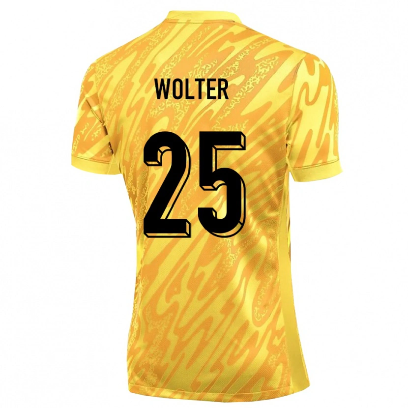 Danxen Criança Fynn Wolter #25 Amarelo Laranja Camisola Guarda-Redes 2025/26 Camisa