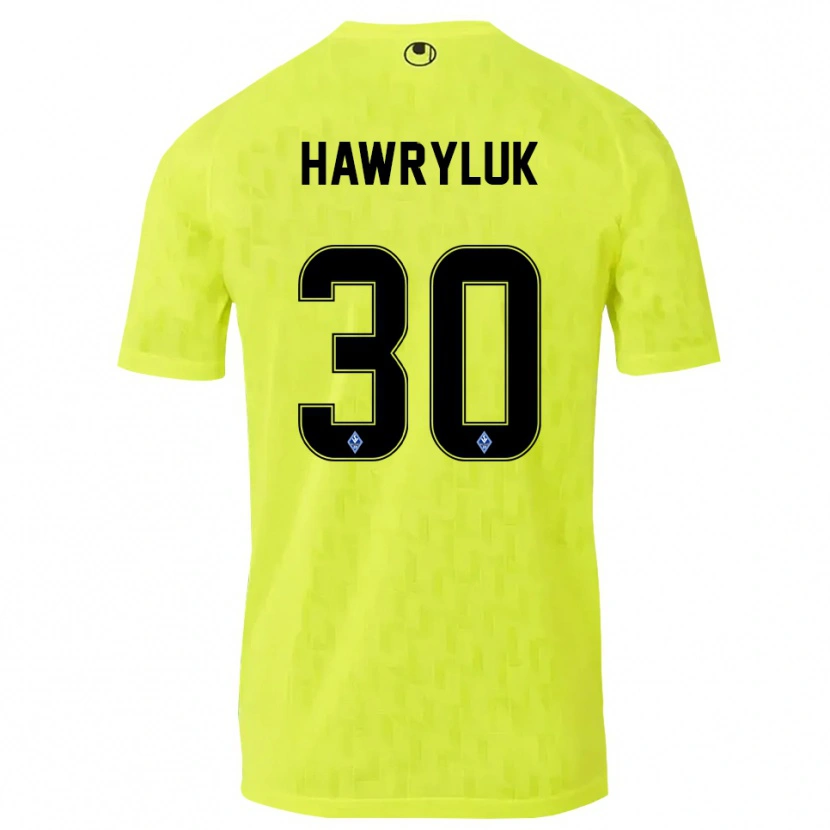 Danxen Criança Lucien Hawryluk #30 Amarelo Preto Camisola Guarda-Redes 2025/26 Camisa