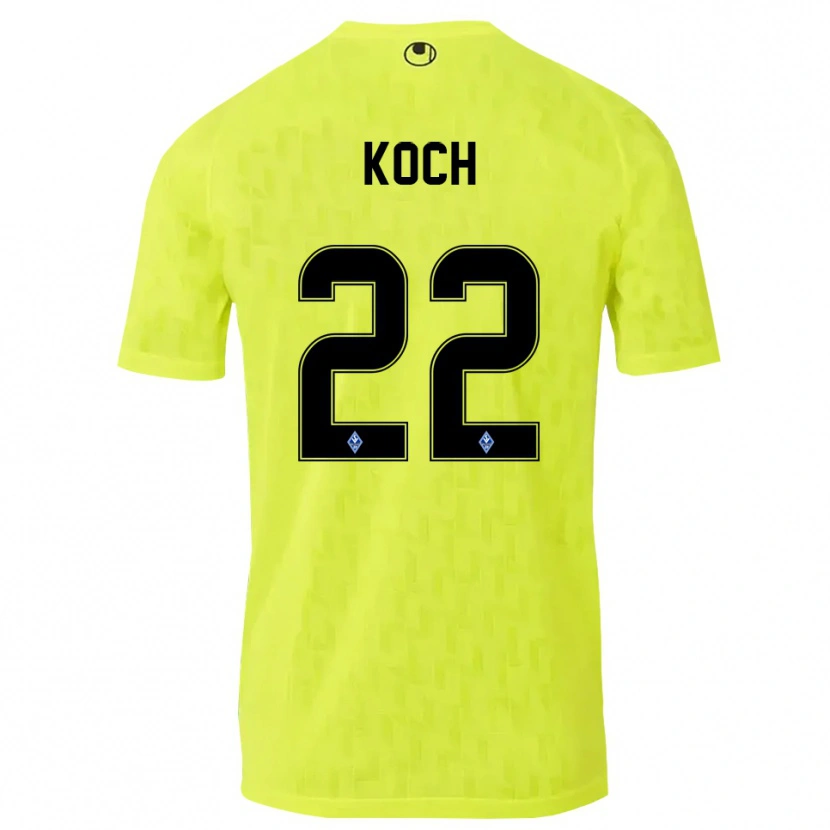 Danxen Criança Nico Koch #22 Amarelo Preto Camisola Guarda-Redes 2025/26 Camisa
