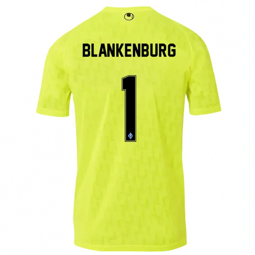 Danxen Criança Luca Blankenburg #1 Amarelo Preto Camisola Guarda-Redes 2025/26 Camisa