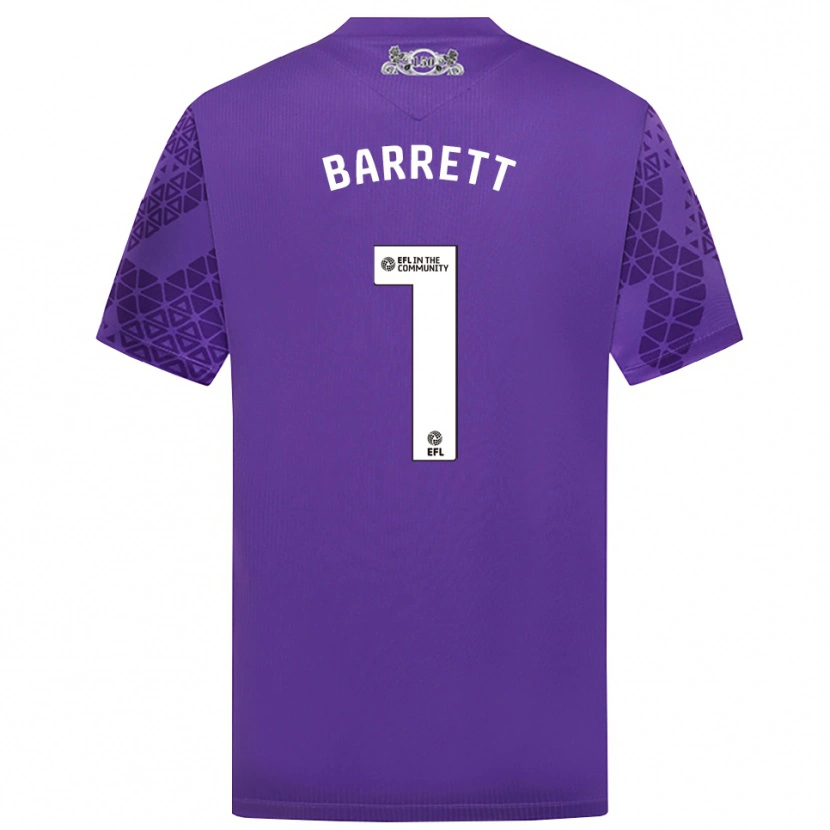 Danxen Criança Jack Barrett #1 Roxo Branco Camisola Guarda-Redes 2025/26 Camisa