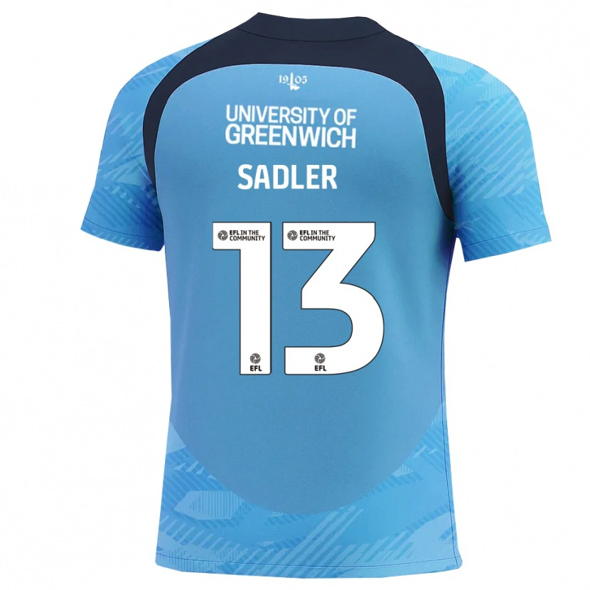 Danxen Criança Jude Sadler #13 Azul Branco Camisola Guarda-Redes 2025/26 Camisa
