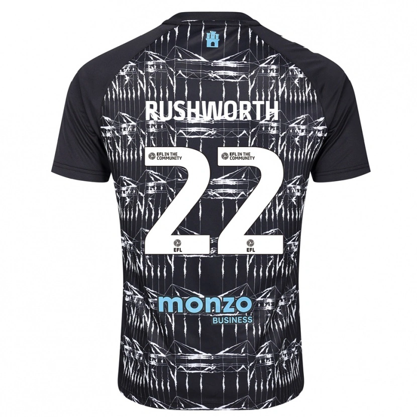 Danxen Criança Carl Rushworth #22 Azul Preto Camisola Guarda-Redes 2025/26 Camisa