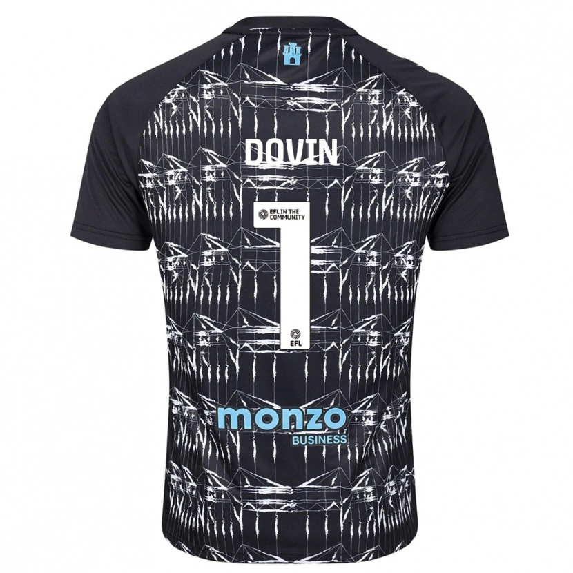 Danxen Criança Oliver Dovin #1 Azul Preto Camisola Guarda-Redes 2025/26 Camisa