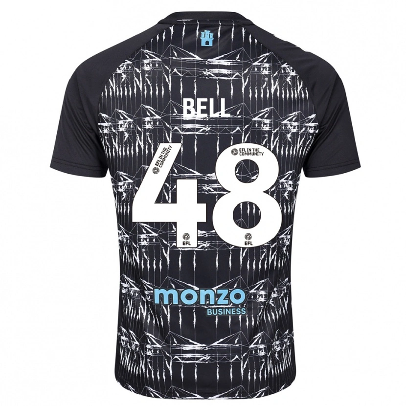 Danxen Criança Luke Bell #48 Azul Preto Camisola Guarda-Redes 2025/26 Camisa