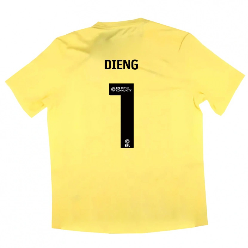 Danxen Criança Seny Dieng #1 Amarelo Preto Camisola Guarda-Redes 2025/26 Camisa