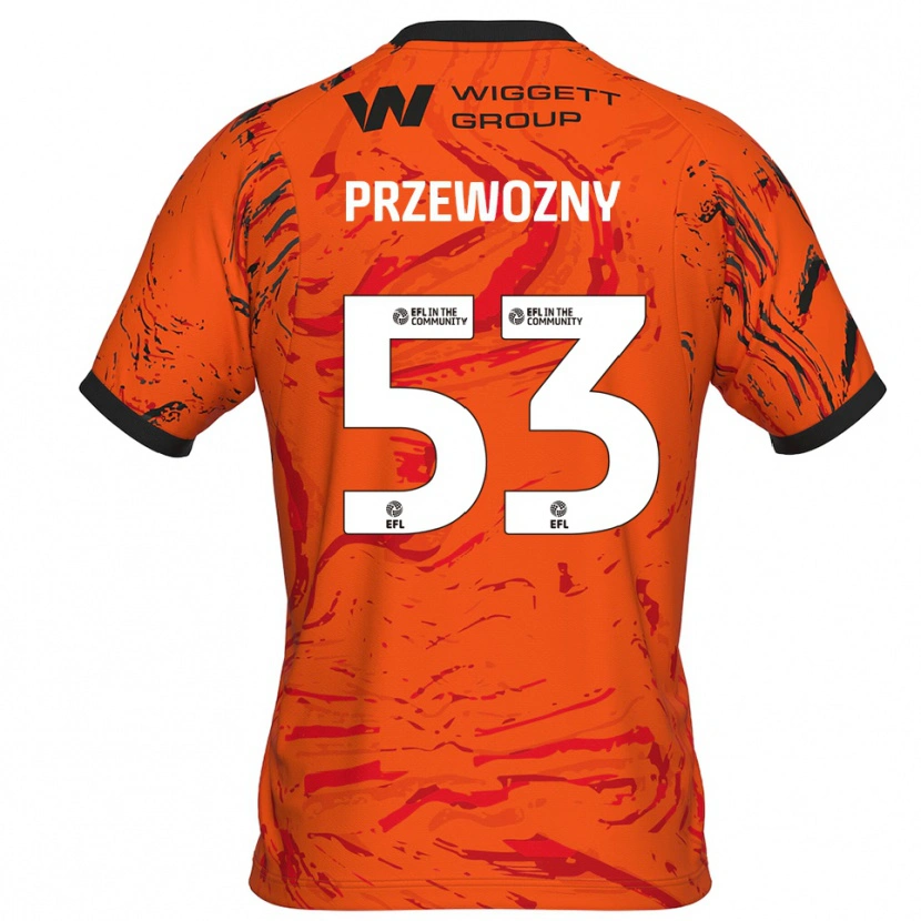 Danxen Criança Jakub Przewozny #53 Laranja Preto Camisola Guarda-Redes 2025/26 Camisa