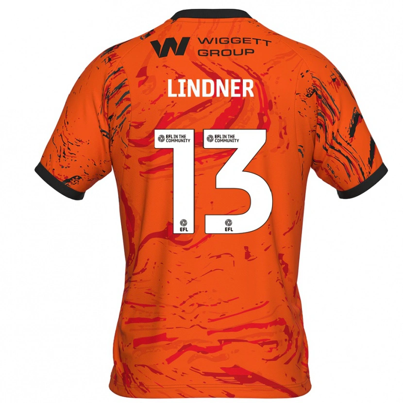 Danxen Criança Caspar Lindner #13 Laranja Preto Camisola Guarda-Redes 2025/26 Camisa