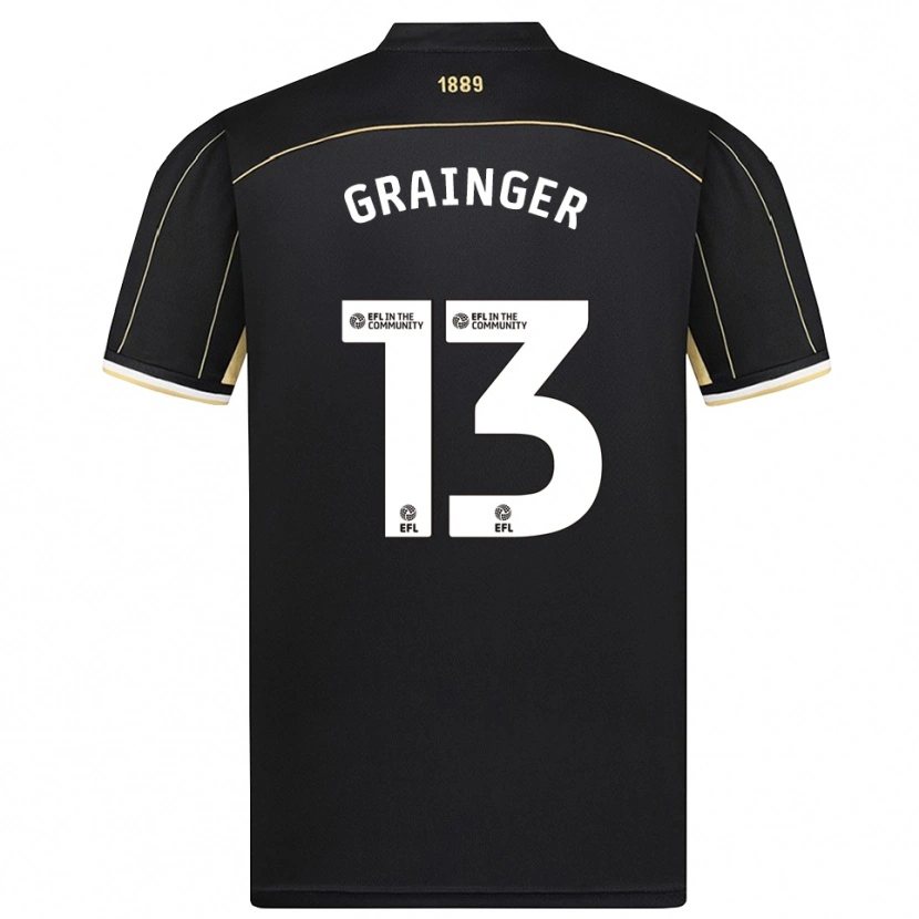 Danxen Criança Benjamin Grainger #13 Marrom Preto Camisola Guarda-Redes 2025/26 Camisa