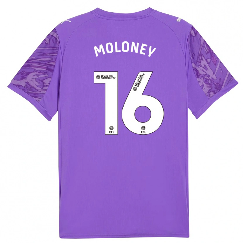 Danxen Criança George Moloney #16 Roxo Branco Camisola Guarda-Redes 2025/26 Camisa