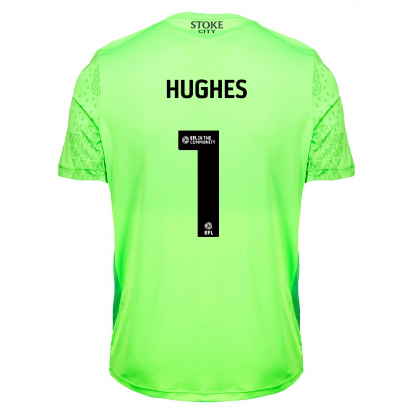 Danxen Criança Jonny Hughes #1 Verde Preto Camisola Guarda-Redes 2025/26 Camisa