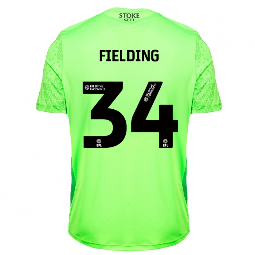 Danxen Criança Frank Fielding #34 Verde Preto Camisola Guarda-Redes 2025/26 Camisa