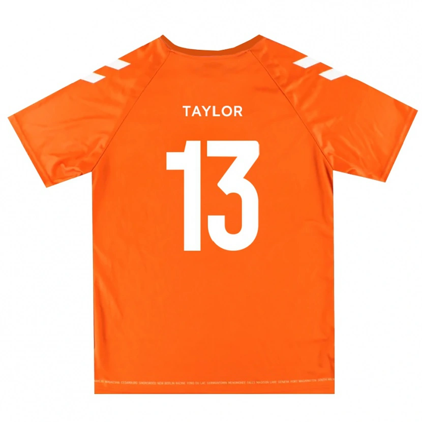 Danxen Criança Sam Taylor #13 Branco Laranja Camisola Guarda-Redes 2025/26 Camisa