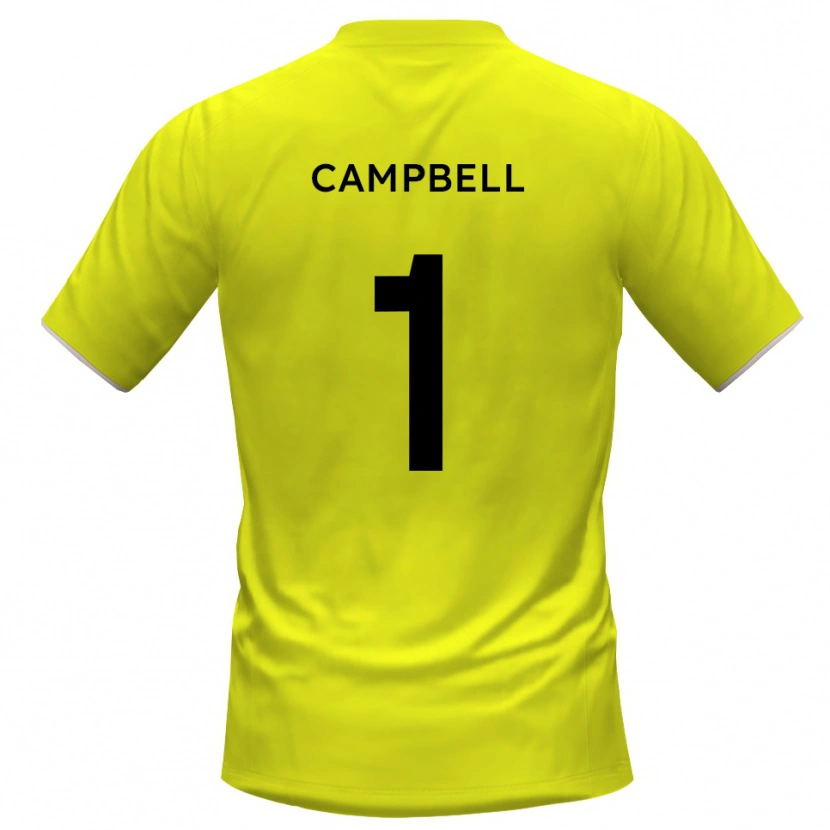 Danxen Criança Maison Campbell #1 Amarelo Preto Camisola Guarda-Redes 2025/26 Camisa