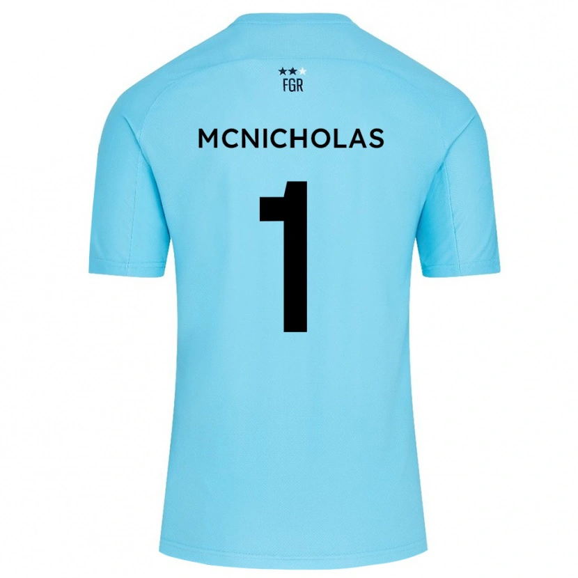 Danxen Criança Luke McNicholas #1 Branco Azul Céu Camisola Guarda-Redes 2025/26 Camisa