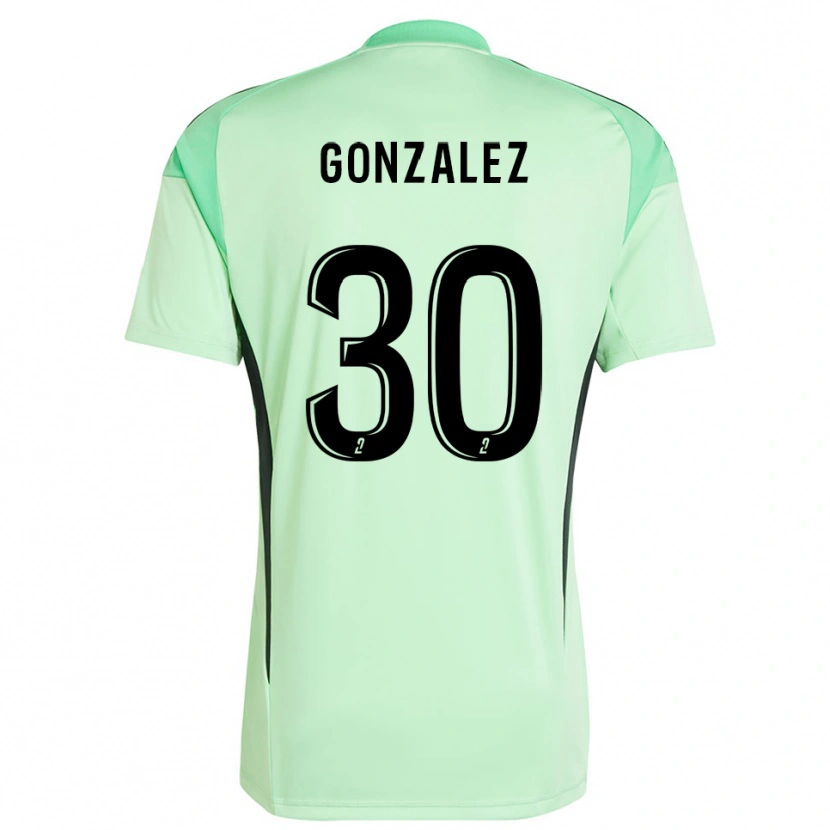 Danxen Criança Matéo Gonzalez #30 Preto Verde Claro Camisola Guarda-Redes 2025/26 Camisa