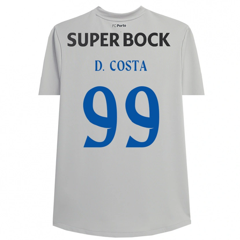 Danxen Criança Diogo Costa #99 Cinza Claro Preto Camisola Guarda-Redes 2025/26 Camisa