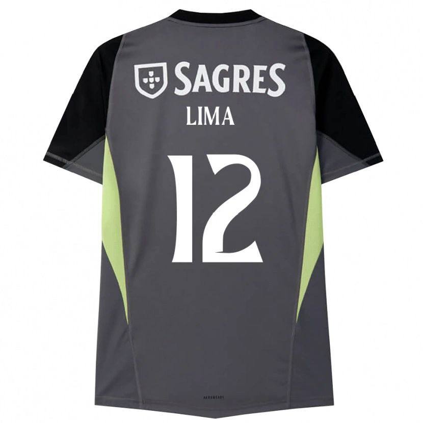 Danxen Criança Thaís Lima #12 Cinza Escuro Preto Camisola Guarda-Redes 2025/26 Camisa