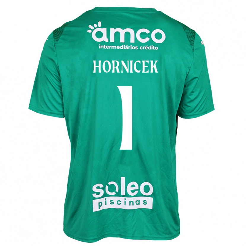 Danxen Criança Lukas Hornicek #1 Verde Branco Camisola Guarda-Redes 2025/26 Camisa