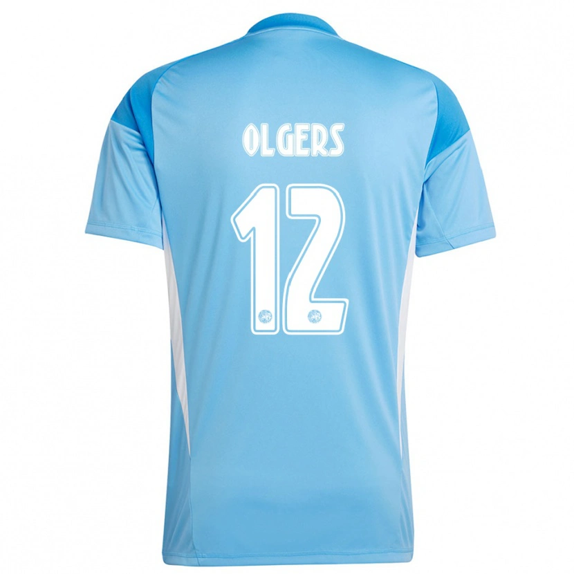 Danxen Criança Guus Olgers #12 Azul Claro Branco Camisola Guarda-Redes 2025/26 Camisa
