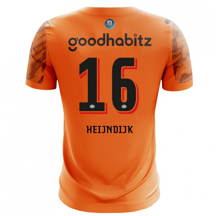 Danxen Criança Bram Heijndijk #16 Laranja Preto Camisola Guarda-Redes 2025/26 Camisa