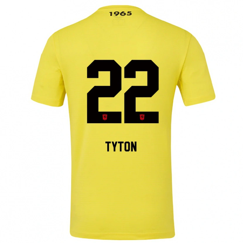 Danxen Criança Przemyslaw Tyton #22 Amarelo Preto Camisola Guarda-Redes 2025/26 Camisa